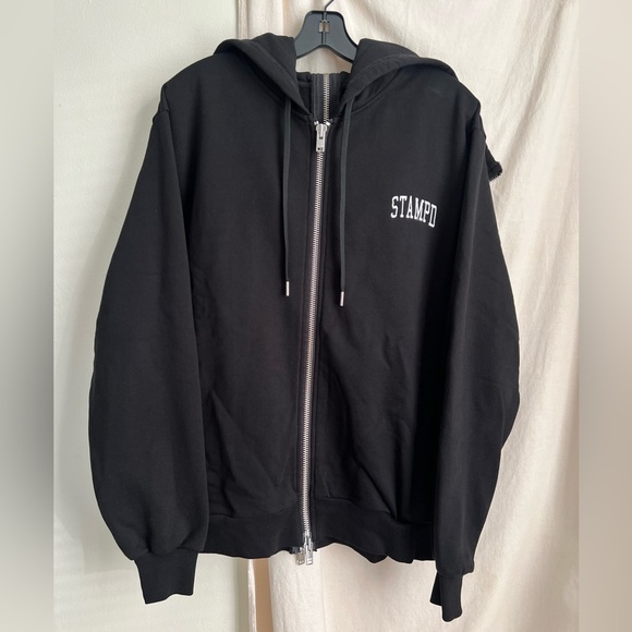 Stampd Half Stone Wash Back Zipper Hoodie sz S - Picture 2 of 10